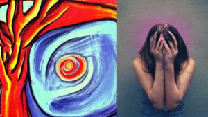 Femme avec étourdissement et fibromyalgie