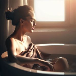 Fibromyalgie et météo. Véronique utilise la thérapie par la chaleur, comme un bain chaud ou un coussin chauffant, pour soulager ses muscles endoloris les jours de mauvais temps