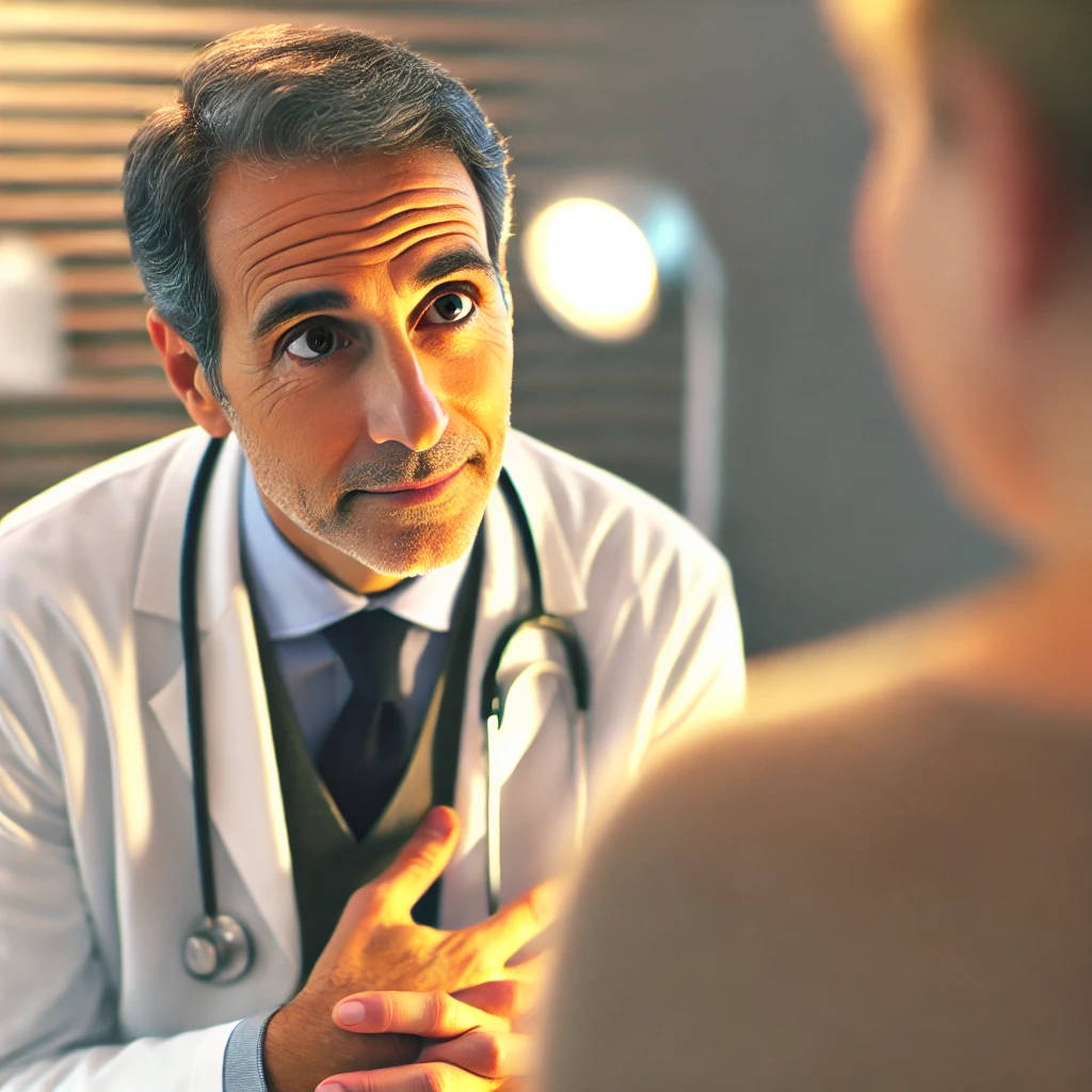 Fibromyalgie gestion douleur naturelle. Un médecin attentif écoute une patiente.
